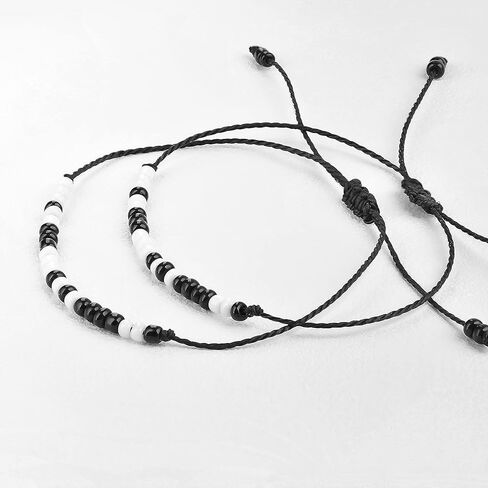 Beusoulover أفضل صديق أساور للأزواج، أساور مطابقة لرمز مورس لها/لها، الصداقة، هدايا الأخت للزوجين BFF in Kuwait