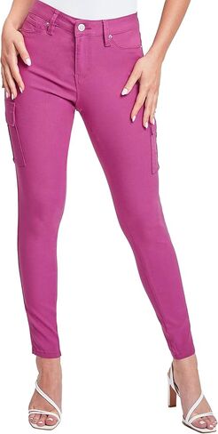 YMI Women's Junior Hyperstretch Button Skinny Cargo Jean in Saudi Arabia