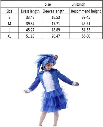 Nezababy القنفذ فستان مُصمم حسب الطلب الفتيات الكرتون توتو تنورة القبعات الأولاد بذلة قفازات أغطية الرأس الزي in Kuwait