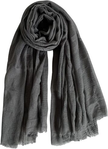 Belsen Classic Cotton Blend Crinkle Soft Lightweight Scarf Wrap Shawl in Saudi Arabia