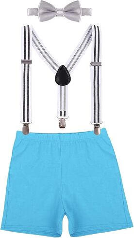 IMEKIS Baby Boys 1st 2nd Birthday Cake Smash Outfit Suspenders Bloomers Bowtie Set Valentine's Day Christmas Party Clothes in Saudi Arabia