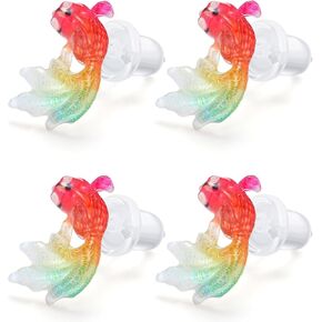 Plastic Earrings, Goldfish Plastic Earrings - 2 Pairs of Hypoallergenic Studs from KMEOSCH for Sensitive Ears