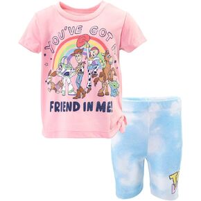 Disney T-Shirt and Bike Shorts Outfit Set Infant to Big Kid Sizes (12 Months - 14-16) in Kuwait