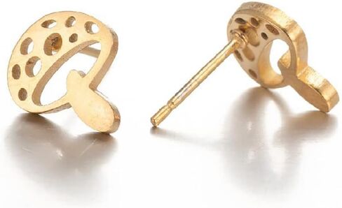 Cute Mushroom Stud Earrings for Women Teen Girls Stainless Steel Cartilage Piercing Small Studs Earring Minimalist Jewelry Gifts Birthday in Saudi Arabia