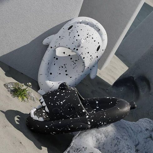 Zureto Shark Slides Slippers, Novelty Cloud Shark Slippers, Anti-Slip Quick Drying Shark Sliders, EVA Starlight Shark in Saudi Arabia