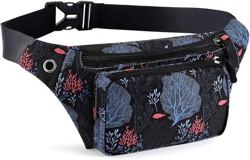 KAMO Fanny Pack, Waist Bag Sling Backpack Water Resistant Durable Polyester Small Waist Bag in Saudi Arabia