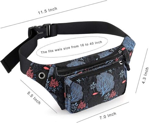 KAMO Fanny Pack, Waist Bag Sling Backpack Water Resistant Durable Polyester Small Waist Bag in Saudi Arabia