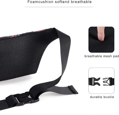 KAMO Fanny Pack, Waist Bag Sling Backpack Water Resistant Durable Polyester Small Waist Bag in Saudi Arabia