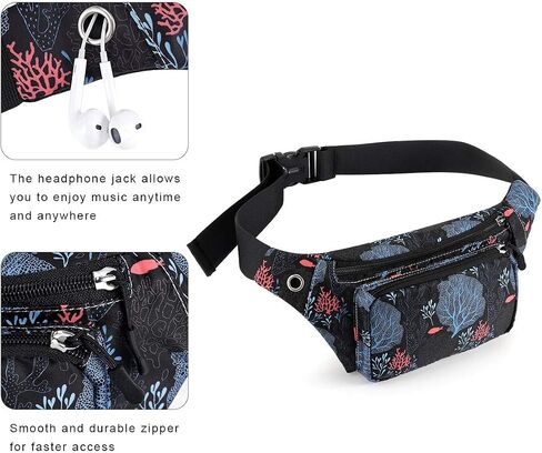 KAMO Fanny Pack, Waist Bag Sling Backpack Water Resistant Durable Polyester Small Waist Bag in Saudi Arabia