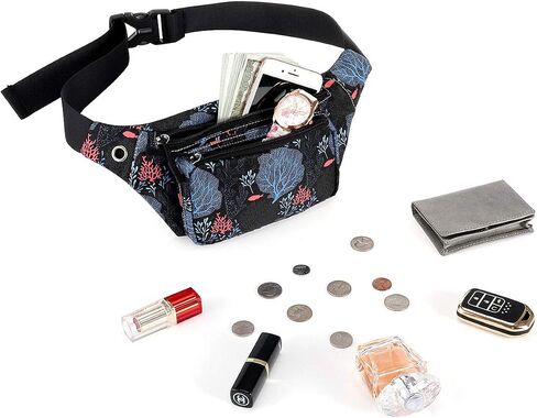 KAMO Fanny Pack, Waist Bag Sling Backpack Water Resistant Durable Polyester Small Waist Bag in Saudi Arabia