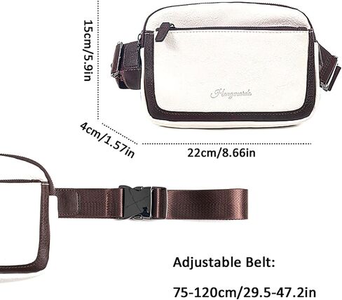 Belt Bag for Women, Mini Everywhere Crossbody Waist Bag Adjustable Strap, Vegan Leather Women's Fanny Pack (Light Brown) in Saudi Arabia