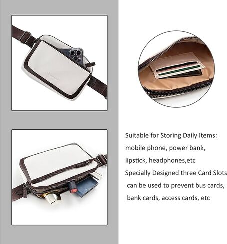 Belt Bag for Women, Mini Everywhere Crossbody Waist Bag Adjustable Strap, Vegan Leather Women's Fanny Pack (Light Brown) in Saudi Arabia