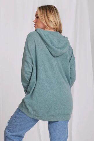 Minnie Rose Womens Cashmere Oversize Zip Hoodie in Saudi Arabia