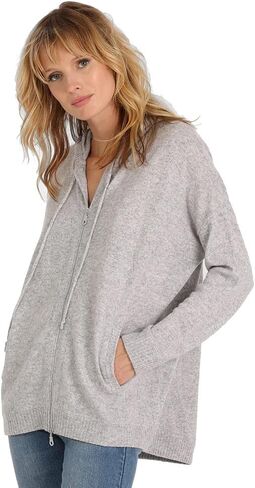 Minnie Rose Womens Cashmere Oversize Zip Hoodie in Saudi Arabia
