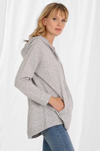 Minnie Rose Womens Cashmere Oversize Zip Hoodie in Saudi Arabia