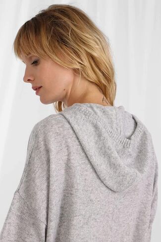 Minnie Rose Womens Cashmere Oversize Zip Hoodie in Saudi Arabia