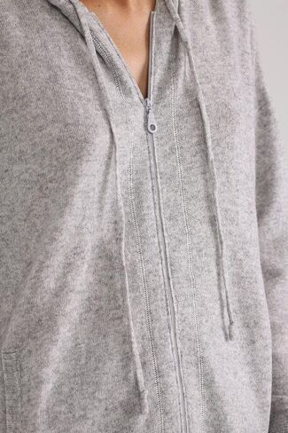 Minnie Rose Womens Cashmere Oversize Zip Hoodie in Saudi Arabia