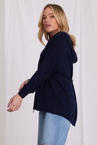 Minnie Rose Womens Cashmere Oversize Zip Hoodie in Saudi Arabia