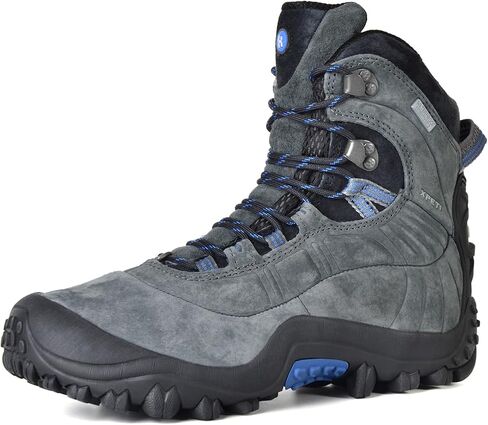 أحذية XPETI للرجال من الجلد متوسطة الارتفاع وخفيفة الوزن للمشي لمسافات طويلة معزولة وغير قابلة للانزلاق في الهواء الطلق in Kuwait