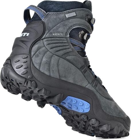 أحذية XPETI للرجال من الجلد متوسطة الارتفاع وخفيفة الوزن للمشي لمسافات طويلة معزولة وغير قابلة للانزلاق في الهواء الطلق in Kuwait