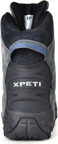 أحذية XPETI للرجال من الجلد متوسطة الارتفاع وخفيفة الوزن للمشي لمسافات طويلة معزولة وغير قابلة للانزلاق في الهواء الطلق in Kuwait