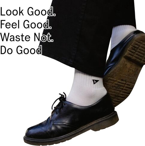 Arvin Goods Recycled Cotton All Season Mens & Womens Cushioned Durable Crew Socks S/M 5-9, M/L 9-12 in Saudi Arabia