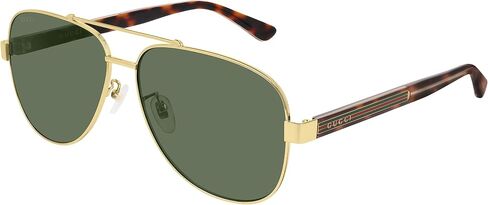 Gucci Green Aviator Men's Sunglasses GG0528S 009 63 in Saudi Arabia