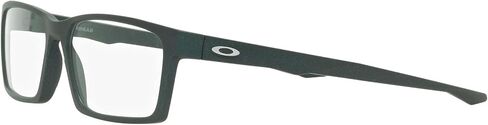 Oakley Men's Ox8060 Overhead Rectangular Prescription Eyewear Frames, Dark Matte Silver/Blue Colorshift/Demo Lens, 57 mm in Saudi Arabia