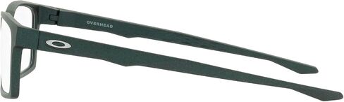 Oakley Men's Ox8060 Overhead Rectangular Prescription Eyewear Frames, Dark Matte Silver/Blue Colorshift/Demo Lens, 57 mm in Saudi Arabia