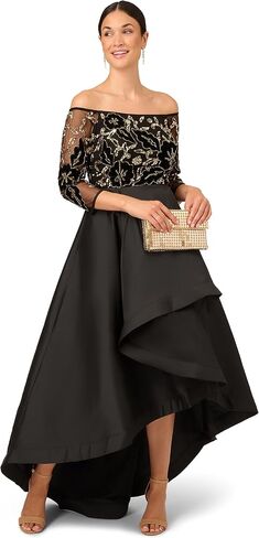 Adrianna Papell Women's Beaded Taffeta Gown in Saudi Arabia