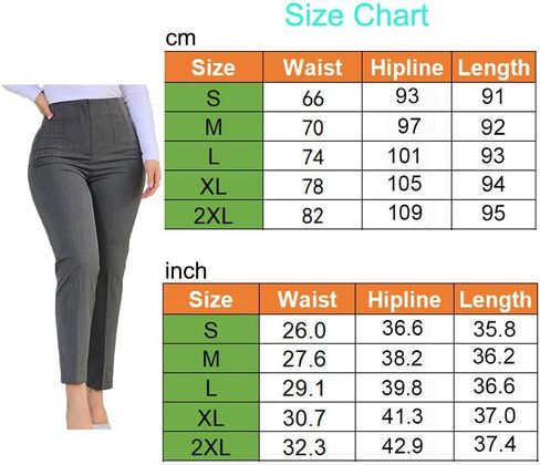 سروال كاجوال بخصر مرتفع قابل للتمدد للنساء من بيرو، بنطلون كاجوال عصري نحيف للعمل مع جيوب in Kuwait