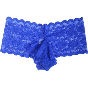 Amireme Men's Sheer Panties lace Boxers Sexy Sissy Underwear Transparent Briefs Sexy bikini Men's Underwear Briefs
