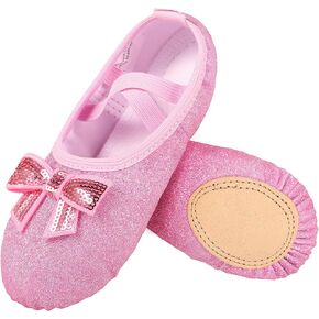 Arshiner Ballet Shoes for Girls Canvas Ballet Slippers Dance Shoes with Elastic Band for Toddler/Little Kid/Big Kid