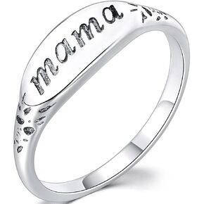 Jude Jewelers Stainless Steel Mama Mom Mother's Day Birthday Christmas Wedding Holiday Ring in Saudi Arabia