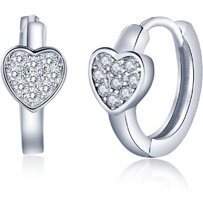 أقراط Infinite U Huggie من الفضة الإسترليني عيار 925 صغيرة للنساء والفتيات in Kuwait