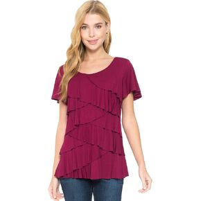 LEEBE Women and Plus Size Ruffle Top (Small-5X) in Saudi Arabia
