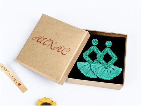 شرابة استرخى أقراط للنساء اليدوية مطرز بيان البوهيمي أقراط مسمار استرخى أقراط للنساء العصرية مجوهرات الإكسسوار in Kuwait