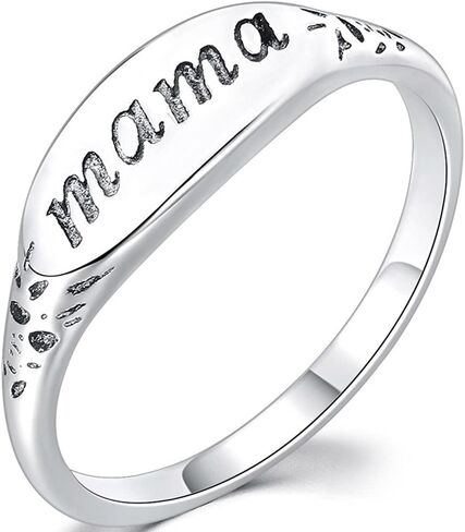 Jude Jewelers Stainless Steel Mama Mom Mother's Day Birthday Christmas Wedding Holiday Ring in Saudi Arabia