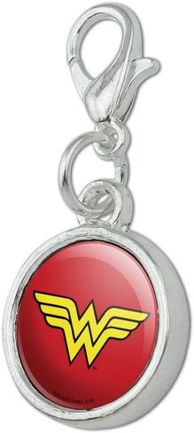 GRAPHICS & MORE Wonder Woman Classic Logo Antiqued Bracelet Pendant Zipper Pull Charm with Lobster Clasp in Saudi Arabia