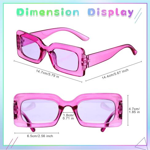 24 زوجًا من النظارات الشمسية الرجعية للنساء، نظارات شمسية مربعة صغيرة مستطيلة 90 ثانية نظارات شمسية عصرية مكتنزة in Kuwait