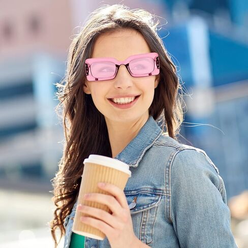 24 زوجًا من النظارات الشمسية الرجعية للنساء، نظارات شمسية مربعة صغيرة مستطيلة 90 ثانية نظارات شمسية عصرية مكتنزة in Kuwait