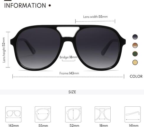 Appassal Retro Polarized Aviator Sunglasses Womens Men Vintage Double Bridge Square Sun Glasses AP3606 in Saudi Arabia