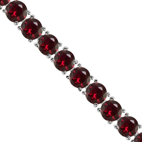 B. BRILLIANT Sterling Silver Genuine, Created or Simulated 6mm Round Gemstone Tennis Bracelet for Women in Saudi Arabia