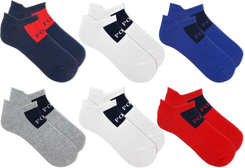 Polo Ralph Lauren Men's Athletic Low Cut Rib Cuff Ped 6-Pair Socks 10-13 in Saudi Arabia