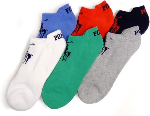 Polo Ralph Lauren Men's Athletic Low Cut Rib Cuff Ped 6-Pair Socks 10-13 in Saudi Arabia