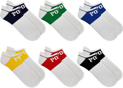 Polo Ralph Lauren Men's Athletic Low Cut Rib Cuff Ped 6-Pair Socks 10-13 in Saudi Arabia