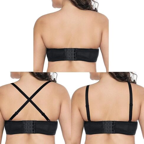 YBCG Strapless Convertible Multiway Underwire Bra with Clear Strap for Women in Kuwait
