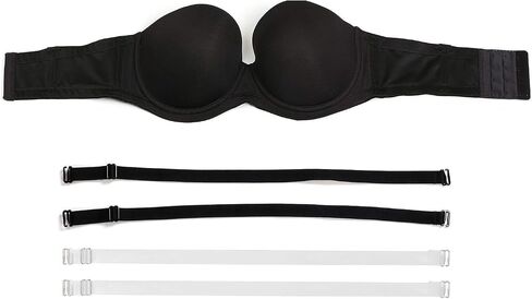 YBCG Strapless Convertible Multiway Underwire Bra with Clear Strap for Women in Kuwait
