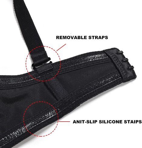 YBCG Strapless Convertible Multiway Underwire Bra with Clear Strap for Women in Kuwait