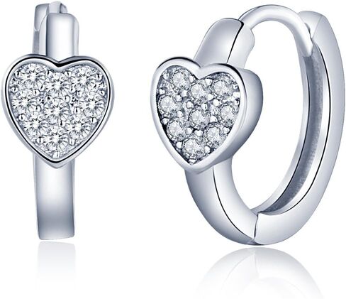 أقراط Infinite U Huggie من الفضة الإسترليني عيار 925 صغيرة للنساء والفتيات in Kuwait